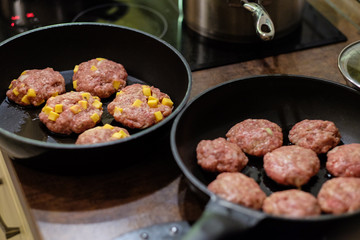 cooking meatballs with cheese