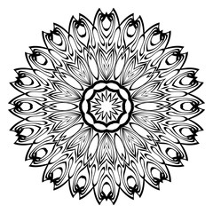 Vector Floral Mandala. Vintage Decorative Elements. Vector Illustration