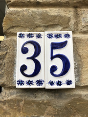 sign house numbers in florence, italy