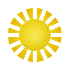 yellow sun icon vector