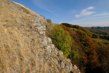 Wasserkuppe und  Pferdskopf in der Rhön im Herbst, Biosphärenreservat Rhön, Hessen, Deutschland