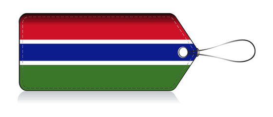 Gambia flag, Label of product made in Gambia © VectorPart