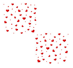 Fototapeta na wymiar Red heart isolated on white background