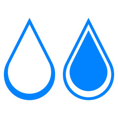 Water drop. Logo, icon set. Abstract concept. Vector illustration on white background.