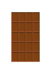 Chocolate bar isolated on white background - vector