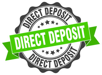 direct deposit stamp. sign. seal