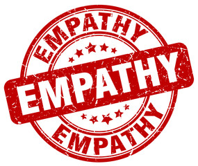 empathy red grunge stamp