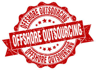 offshore outsourcing stamp. sign. seal