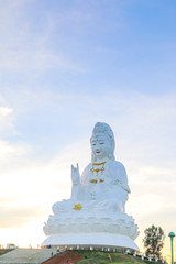 Guan Yin Statue at temple Wat Huay Pla Kang, Chiang Rai, Thailand - 247025324