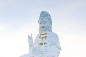 Guan Yin Statue at temple Wat Huay Pla Kang, Chiang Rai, Thailand - 247025338