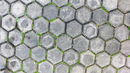 Honeycomb brick pattern background - 247025538