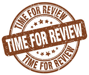 time for review brown grunge round vintage rubber stamp