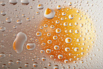 background of water drop on glass omelet