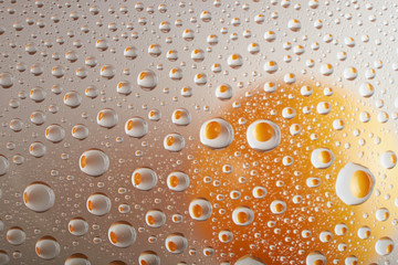 background of water drop on glass omelet