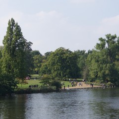 Fototapeta na wymiar Hyde Park lake in Summer in London UK