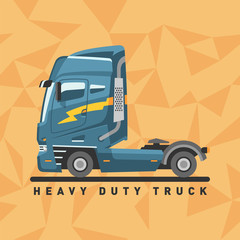 Illustration of heavy duty truck cab over.