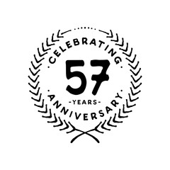 57 years design template. 57th vector and illustration 