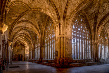 Lleida Lerida old Gothic Cistercian monastry and cathedral on the Castell de la Suda,  La Seu...