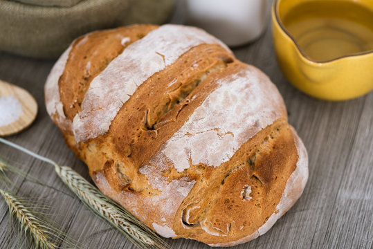 Homemade sourdough bread