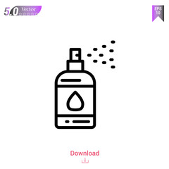 Outline spray icon isolated on white background. Line pictogram. Graphic design, mobile application, logo, user interface. Editable stroke. EPS10 format vector illustration
