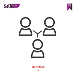 Outline Share icon isolated on white background. Line pictogram. Graphic design, mobile application, logo, user interface. Editable stroke. EPS10 format vector illustration