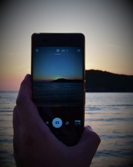 Sunset on the screen