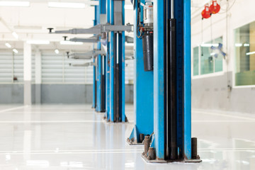 Construction series: Closeup of clean epoxy floor in garage