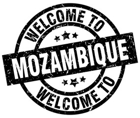 welcome to Mozambique black stamp