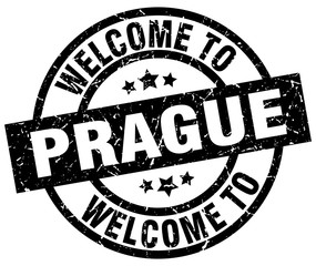 welcome to Prague black stamp