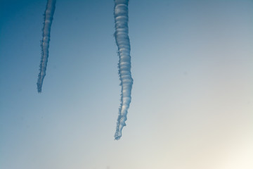icicles isolated on white background