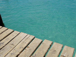 wood pier in the water