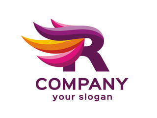 Letter R logo. Vector format, available for editing.