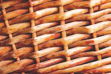 bright orange natural woven pattern close up