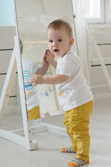 joy, laughter, childhood, fidget, child, boy, crawling, laughter, joy,