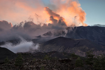 Beautiful view of Volcano Etna, Sicily travel tour