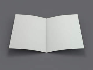 Blank Brochure magazine isolated to replace your design. 3D