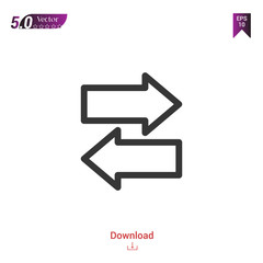 Outline arrow icon isolated on white background. Line pictogram. Graphic design, mobile application, logo, user interface. Editable stroke. EPS10 format vector illustration