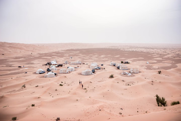 Adventure trip in the Sahara desert, offroad experience, tent camp