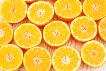 Summer background. Slices of citrus. Creative summer background. Top view.
