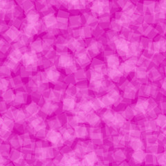Abstract seamless pattern of randomly distributed translucent squares in purple colors