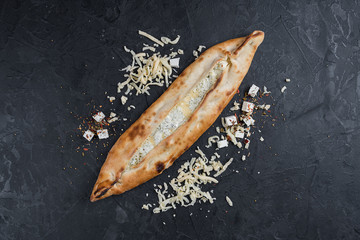 Turkish pizza is called peed, topped with baked cheese