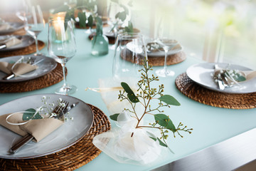 Festive event table decoration