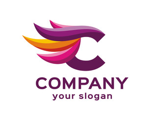 Letter C logo. Vector format, available for editing.