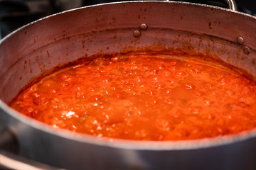 Traditional famous Italian tomato sauce for any kind of pasta, local name for this dish is 