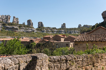 Orbaneja del Castillo, beautiful village of Burgos, Castilla y Leon, Spain