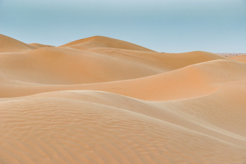 Fototapeta na wymiar Sahara Desert of Tunisia, Grand Erg Oriental. Most beautiful dunes