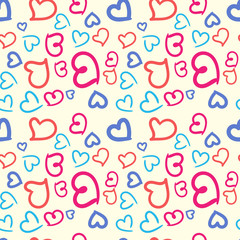 Hearts seamless pattern