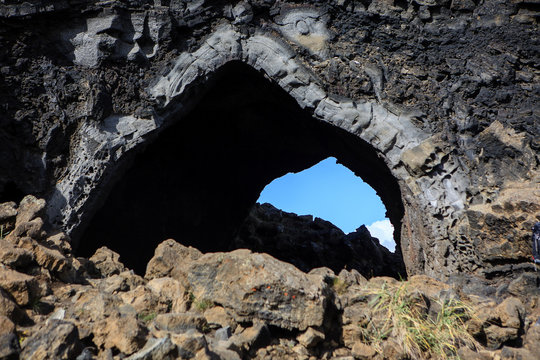 Dimmuborgir, a large area of unusually shaped lava fields