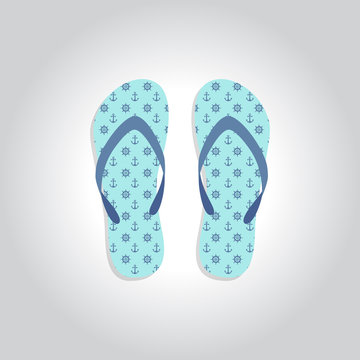 cute and colorful flip flops design for summer holiday vector illustration