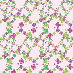 Fototapeta na wymiar Kawai butterflies - pattern. Seamless pattern of cute butterflies for wrapping paper